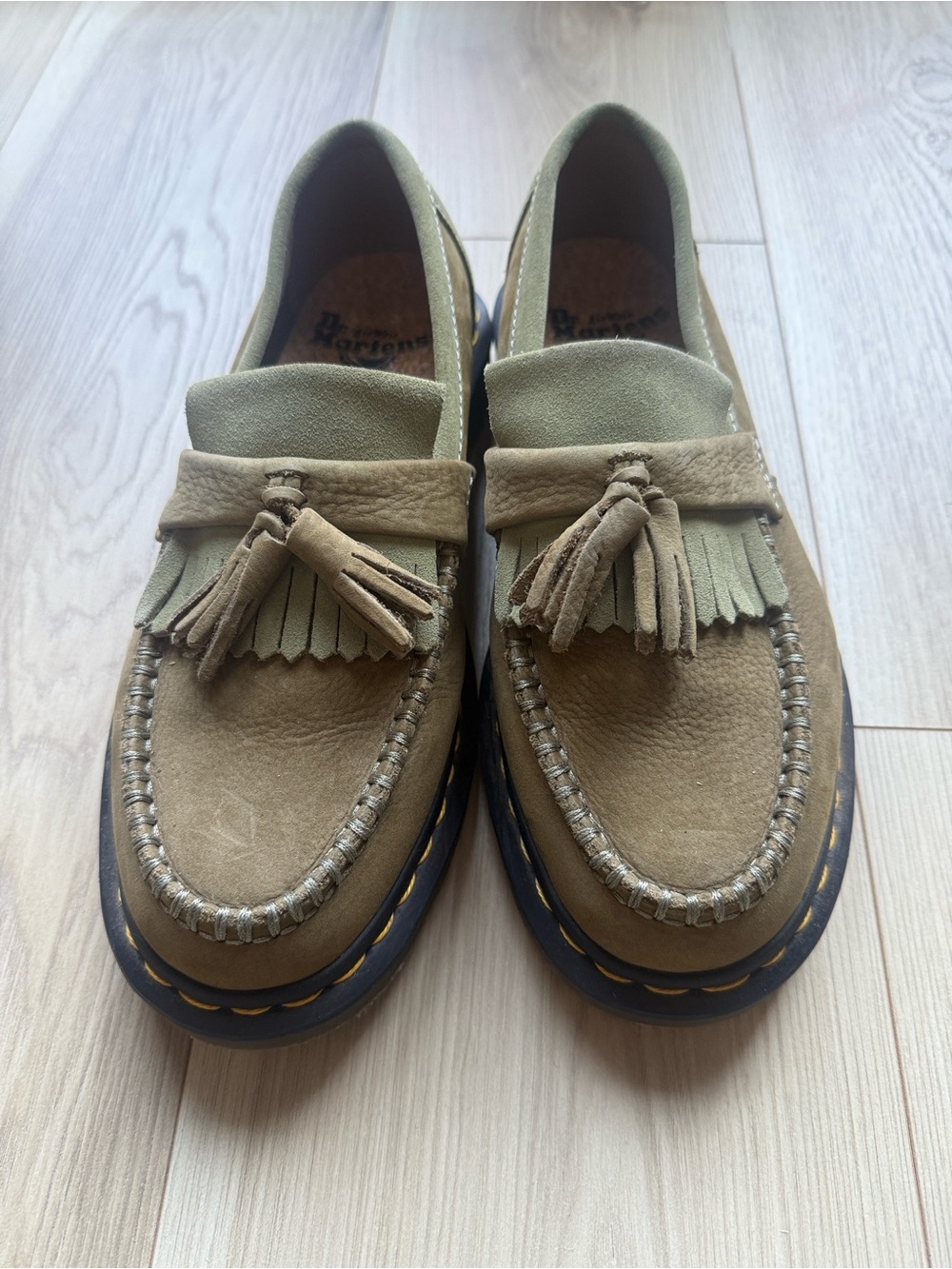 Dr. Martens Adrian Muted Olive Loafers - Picture 7 of 8